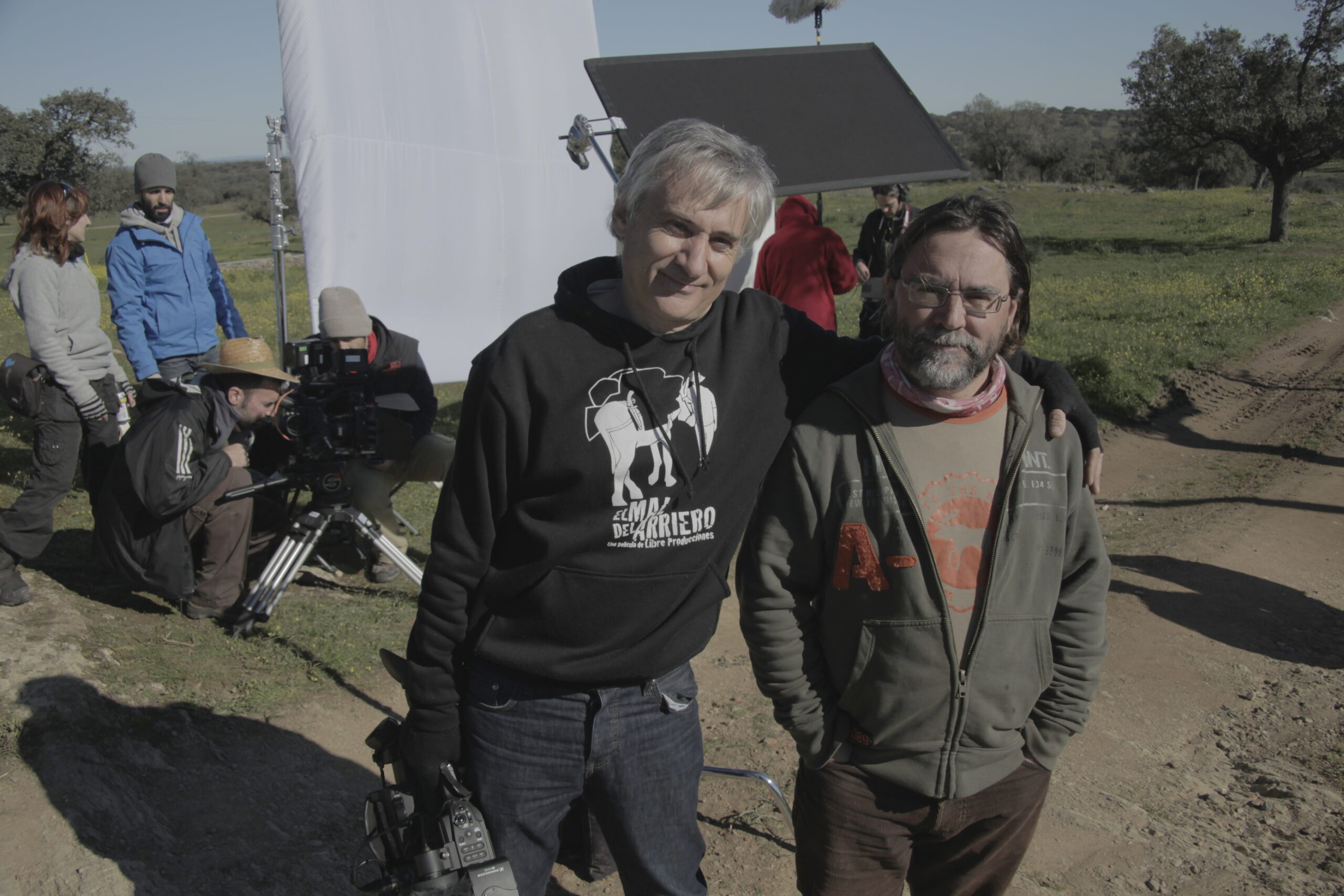 Instantánea del rodaje El mal del arriero (2013)